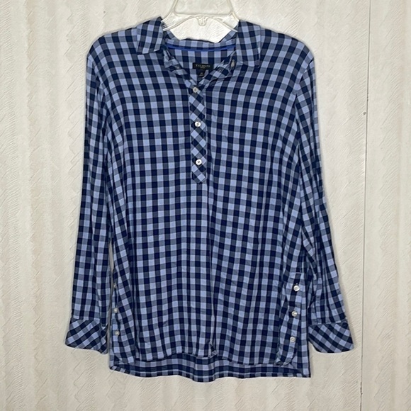 ❤️ 🆕 TALBOTS Gingham Popover Tunic Side buttons M - Picture 6 of 13